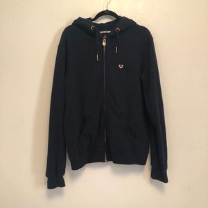 Dark Blue True Religion Zip-up Hoodie